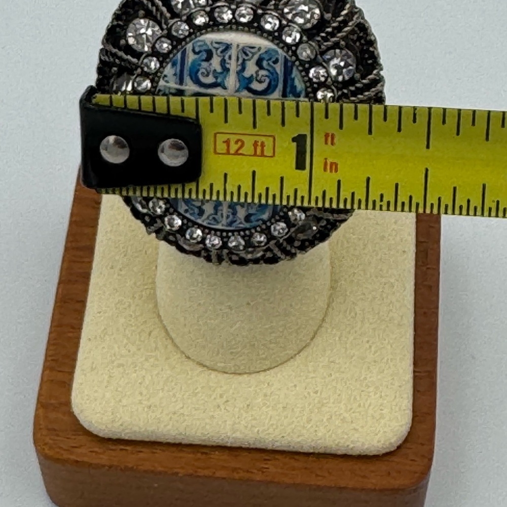 Handmade Portugal‎ Azulejo Tile Ring Santa Joana Convent Aveiro Adjustable - Picture 8 of 9